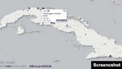 Puntos de Gases de Efecto Invernadero (GEI) en Cuba de acuerdo con la plataforma Clima Trace.