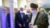 FILE - Supreme Leader Ayatollah Ali Khamenei, right, visits an exhibition of the country's nuclear achievements, at his office compound in Tehran, Iran, June 11, 2023, in this photo released by the office of the Iranian supreme leader. 