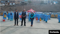 Perú: Jornada de vacunación contra la polio y el sarampión. [Foto: Rodrigo Chillitupa, VOA].