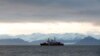 The Canadian Coast Guard ship Des Groseilliers is seen near the arctic community of Pond Inlet, Nunavut, Aug. 23, 2014.