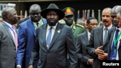 Rais wa Sudan Kusini Salva Kiir Mayardit. Picha na REUTERS/John Muchucha