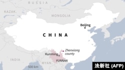 中國雲南鎮雄縣地圖所在位置
