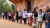 Interior Secretary Deb Haaland (2nd from right.) participates in a traditional Havasupai dance during a visit to the village of Supai, Arizona, May 22, 2023,