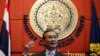 FILE - Thailand's Foreign Minister Don Pramudwinai gestures during a news conference at the Ministry of Foreign Affairs in Bangkok, Thailand, July 1, 2016.