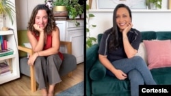 La mexicana Irán Sosa y la colombiana Isabel Cortés, fundadoras de 'Nunca madres', una comunidad que acompaña a aquellas que deciden no tener hijos. [Foto: Cortesía]