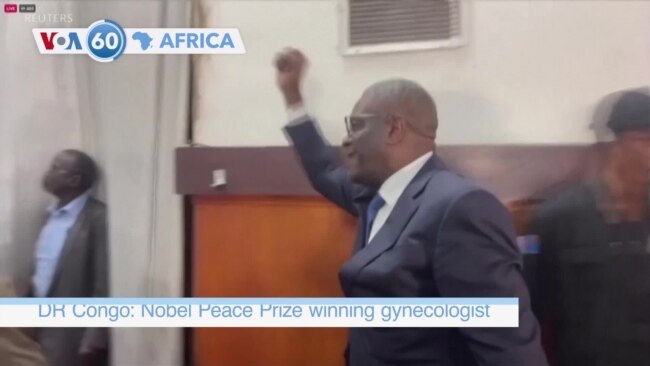 VOA60 Africa - DRC: Nobel laureate Mukwege announces presidential run