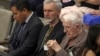 Yaroslav Hunka, right, sits in Canada's House of Commons in Ottawa, Ontario, Sept. 22, 2023. (Patrick Doyle/The Canadian Press via AP)