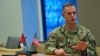 FILE - Lt. Gen. Alexus Grynkewich, the head of U.S. Air Forces Central Command, speaks at a news conference at the U.S. Embassy in Abu Dhabi, United Arab Emirates, Sept. 20, 2023.