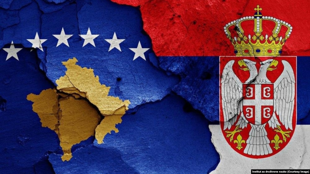 Zastave Kosova i Srbije, kao ilustracija istraživanja Instituta za evropske poslove o stavovima javnog mnjenja građana Srbije prema Kosovu, objavljenog 11 oktobra 2023.
