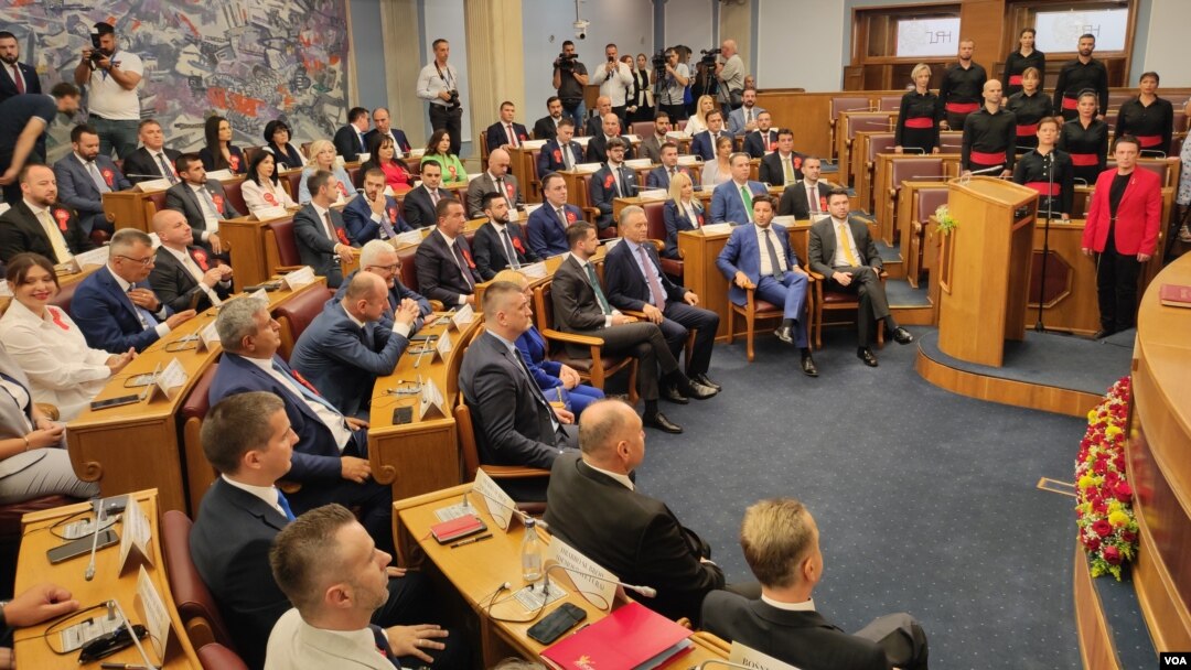 Konstitutivna sjednica Skupštine Crne Gore, 27. jula 2023. (Foto: Glas Amerike/Jovan Radulović)