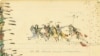 Eyewitness drawing of the Sand Creek Massacre by Southern Cheyenne warrior and ledger artist and massacre survivor Howling Wolf, ca 1875.