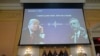 Se reproduce una presentación de video mientras el comité selecto de la Cámara que investiga el ataque al Capitolio de EEUU del 6 de enero de 2021 celebra su reunión final en Washington, el 19 de diciembre de 2022.