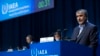 FILE - Iran's nuclear chief Mohammad Eslami speaks during the General Conference of the International Atomic Energy Agency in Vienna, Austria, on Sept. 26, 2022. Eslami said on December 9 that man-made uranium detected at three sites in Iran had been brought from abroad.