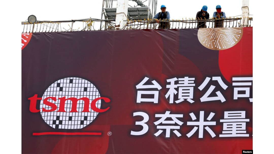 台積電在台灣南部科學園區(南科)晶圓18廠新建基地舉辦三奈米量產暨擴廠典禮。(2022年12月29日)