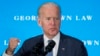 Vice President Joe Biden speaks at Georgetown Law School in Washington, March 24, 2016.