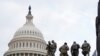 Miembros de la Guardia Nacional cerca del Capitolio de Estados Unidos, diás antes de la toma de posesión del presidente electo de los Estados Unidos, Joe Biden, en Washington, el 18 de enero de 2021.