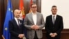 Sastanak predsednika Srbije Aleksandra Vučića sa predstavnicima Evropskog parlamenta Vladimirom Bilčikom i Matjažom Nemecom (screenshot) (Foto: Twiter/@MatjaNemec)