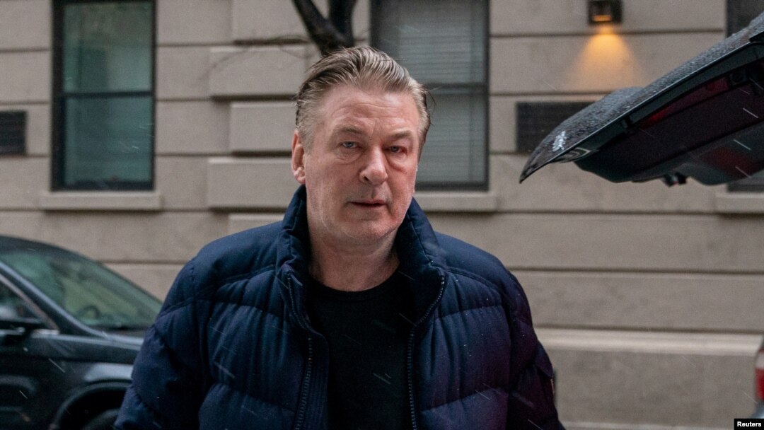 Actor Alec Baldwin leaves his home in New York, Jan. 31, 2023.