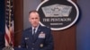 FILE - Then-Col. Patrick S. Ryder, spokesman for the U.S. Air Force, talks to reporters at the Pentagon in Washington, Sept. 19, 2019. Ryder, now a brigadier general, will serve as the new Pentagon press secretary. (Petty Officer 2nd Class James K. Lee/Defense Department)