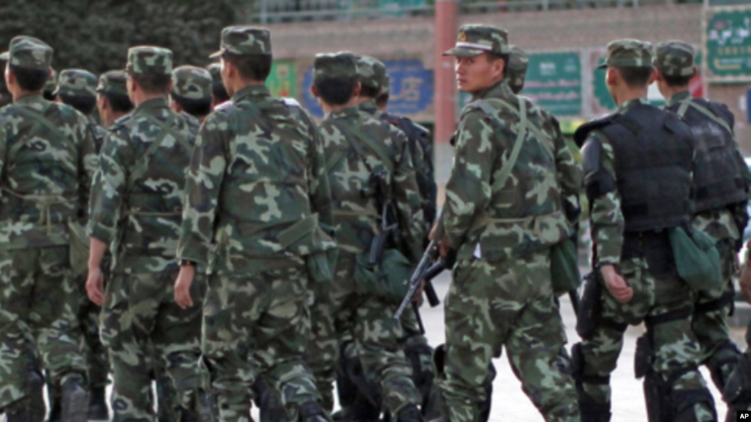 資料照片：中國武警在新疆喀什