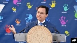 FILE - Principal Chief of the Cherokee Nation Chuck Hoskin, Jr. speaks Dec. 3, 2021, in Tahlequah, Okla.