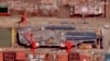 美國衛星圖像公司MaxarTechnologies的衛星影像顯示，在上海江南造船廠建造中的中國的003型航母。(2022年5月31日)