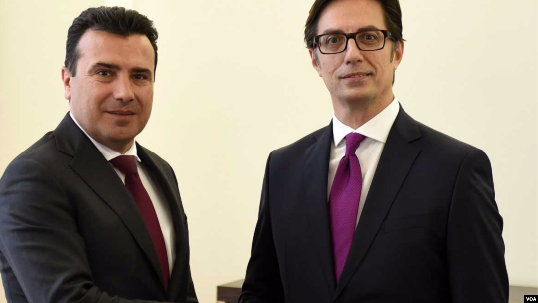 Bivši premijer Severne Makedonije i lider SDSM Zoran Zaev i predsednik Severne Makedonije Stevo Pendarovski.