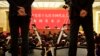 Tuo Zhen, center back, spokesperson for the 19th National Congress of the Communist Party of China speaks during a press conference at the Great Hall of the People in Beijing, China, Oct. 17, 2017.
