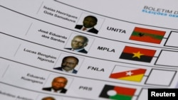 Boletim de voto em Angola