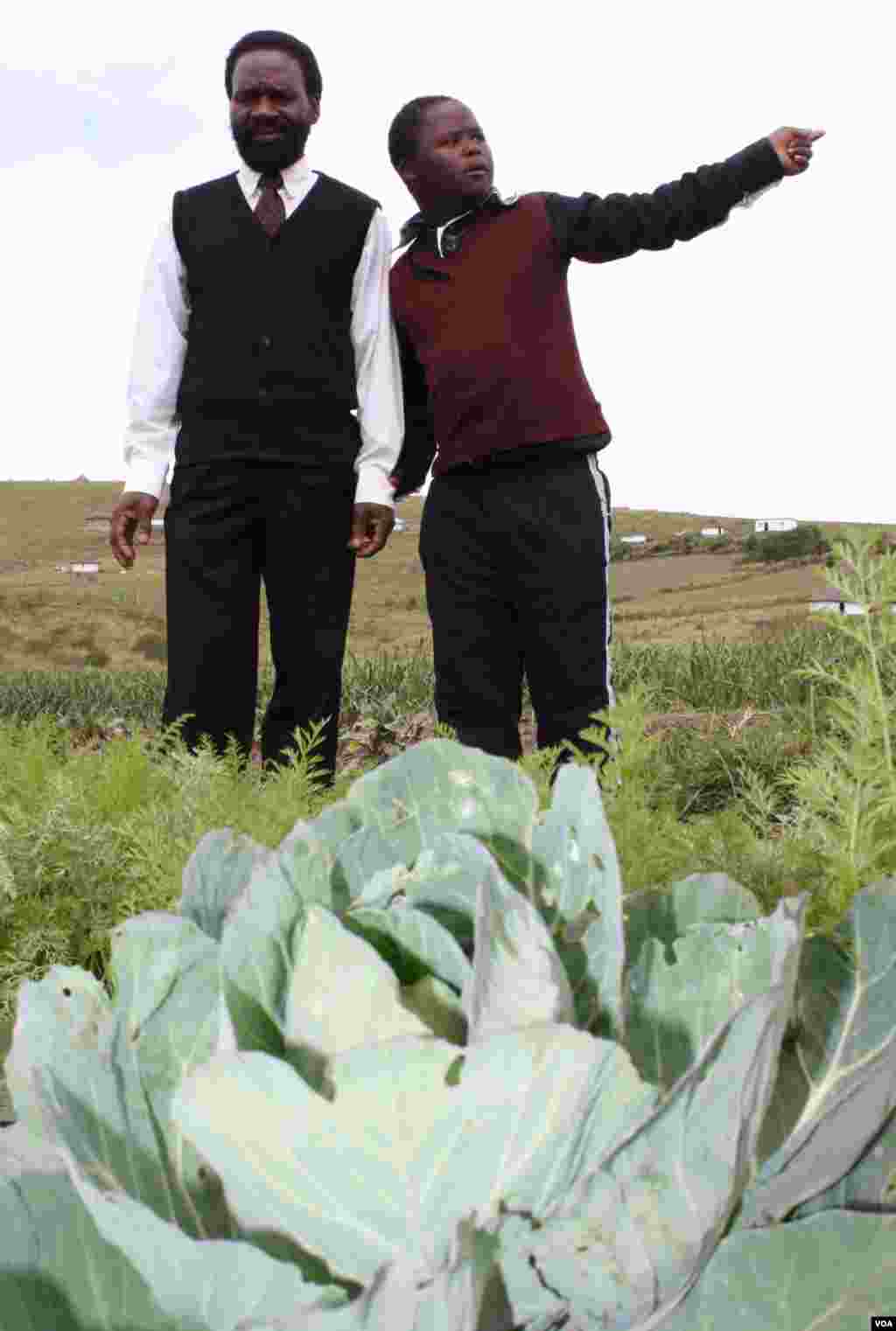 Sihle is justifiably proud of his agricultural achievements (VOA/ D. Taylor)