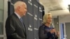 Cindy McCain, right, introduces her husband, Sen. John McCain, R-Ariz., to a group of female supporters in Scottsdale, Ariz., Oct. 12, 2016. Sen. McCain announced a new coalition of female supporters at the event, just days after concerns about comments presidential candidate Donald Trump made about women prompted him to pull his endorsement. 