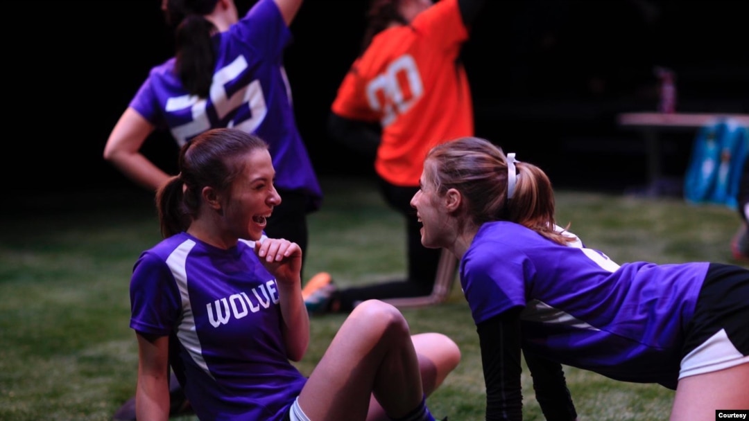 Skyler Sajewski (L) performs in The Wolves, put on early this year by Elon University's musical theater department. As a musical theater major, Sajewski recognizes the limitations of taking her courses online. (Courtesy - Skyler Sajewski)