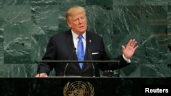 Ông Trump phát biểu tại Liên Hiệp Quốc hôm 19/9.