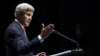 United States Secretary of State John Kerry delivers a statement about the recently concluded round of negotiations with Iran over their nuclear program at the International Olympic Museum in Lausanne, Switzerland, March 21, 2015. 