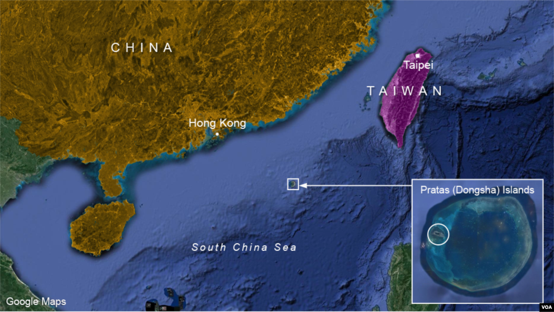 The Pratas Islands, in the South China Sea