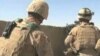 US soldiers hold a position in Afghanistan