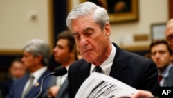 Cựu CTV đặc biệt Robert Mueller tại cuộc điều trần trước Ủy ban Tư pháp Hạ viện Hoa Kỳ ở điện Capitol ngày 24/7/2019. (AP Photo/Alex Brandon)