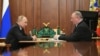 RUSSIA -- Russian President Vladimir Putin (L) and Transneft head Nikolai Tokarev meet at the Kremlin in Moscow, April 30, 2019