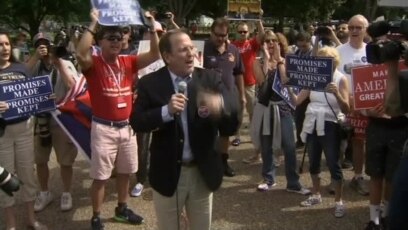 Pro-Trump Protesters Chant Support for President