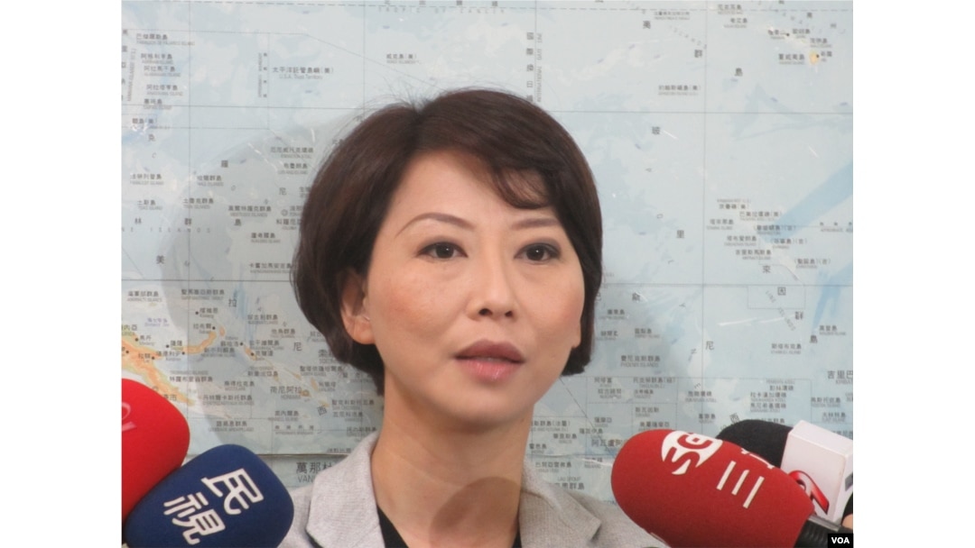 台灣執政黨民進黨立委陳亭妃(美國之音張永泰拍攝)