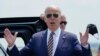 El presidente Joe Biden responde a las preguntas de los periodistas sobre infraestructura cuando llega al Aeropuerto Internacional de Lehigh Valley en Allentown, Pensilvania, el 28 de julio de 2021.