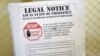 A sign explaining the local state of emergency because of a measles outbreak at the Rockland County Health Department in Pomona, N.Y., March 27, 2019.