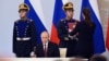 Ruski predsjednik Vladimir Putin na ceremoniji proglašavanje ankesije okupiranih ukrajinskih teritorija (Foto: Sputnik/Grigory Sysoyev/Pool via REUTERS)