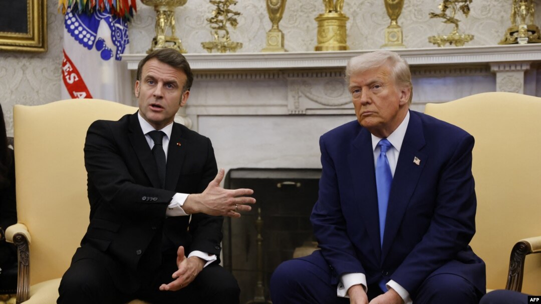Shugaban Faransa Emmanuel Macron tare da shugaban Amurka Donald Trump