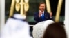 Israeli President Isaac Herzog speaks at Expo 2020 in Dubai, United Arab Emirates, Jan. 31, 2022. The UAE intercepted a ballistic missile fired by Yemen's Houthi rebels early in the day.