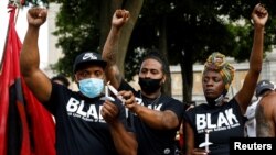 Vigília do movimento Black Lives Matter por Jacob Blake, Kenosha, Wisconsin, 28 agosto, 2020. 