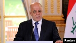 FILE - Iraqi Prime minister Haider Al-Abadi.