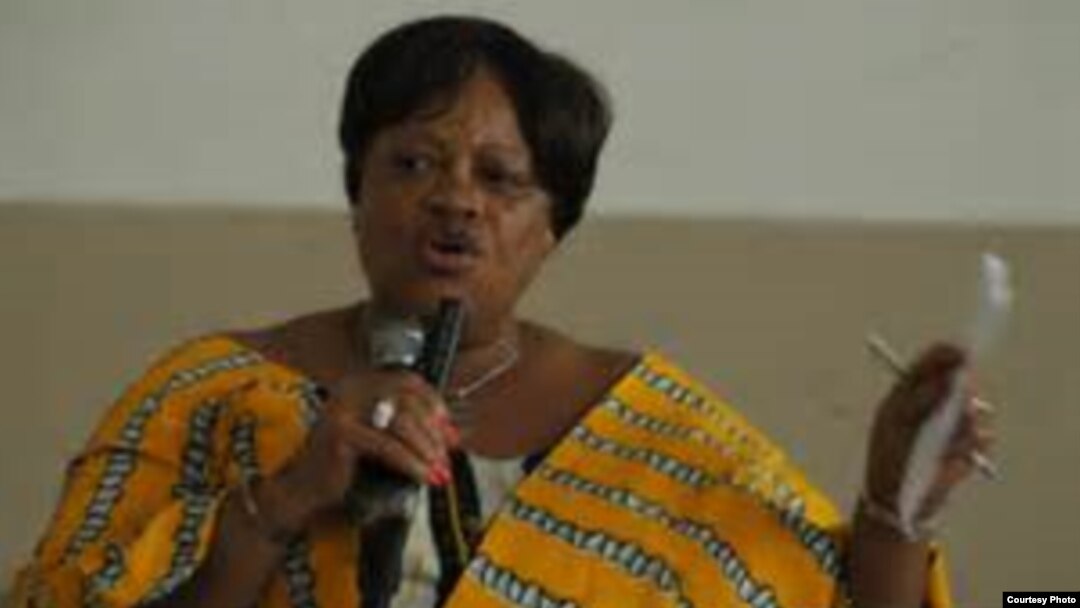 FILE - Julia Duncan-Cassell of Liberia
