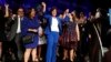 Rep. Jacky Rosen, D-Nev., center, celebrates at a Democratic election night party after wining a Senate seat, Nov. 7, 2018, in Las Vegas. 