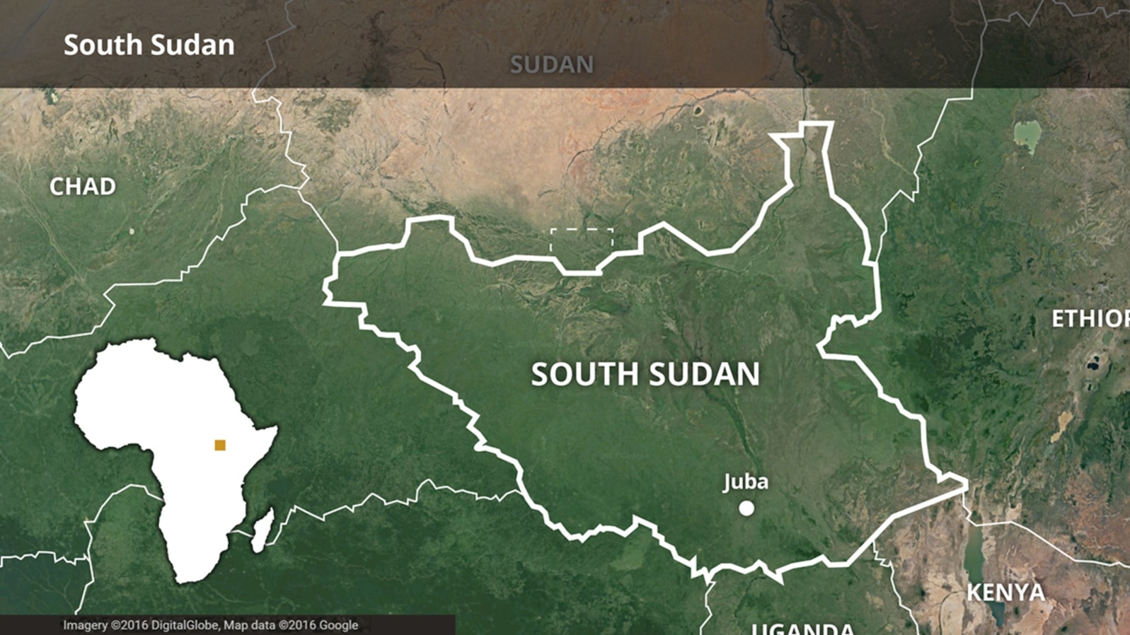 South Sudan map